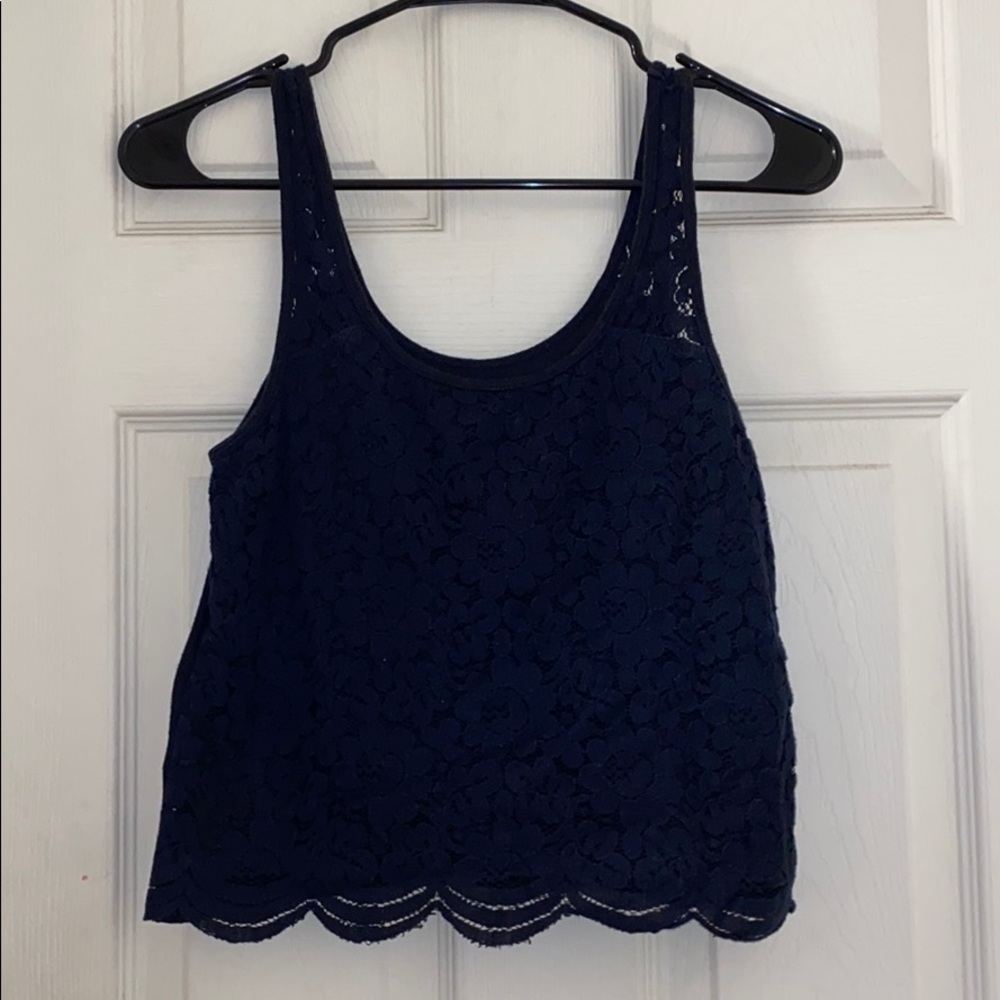Navy Blue Hollister Crop Tanktop